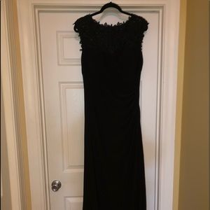 Black long bridesmaids dress size 16 worn once.